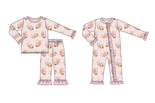 25.6.20 custom each style moq 5eta 4-6week Sibling Sisters rugby bow baby girl long sleeve pants sets and rompers match family design