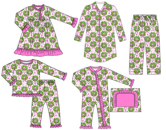 25.7.25 custom each style moq 5eta 4-6week Sibling Sisters Christmas baby girl long sleeve pants sets and adult top and adult pants and romper and dress match family design