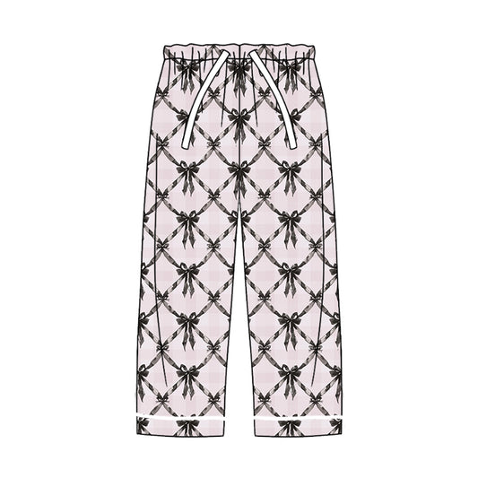 7.26 custom each style moq 5eta 4-6week adult clothes bow black adult man pants
