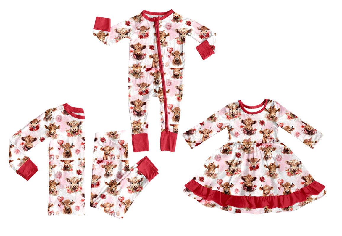 25.10.28 custom each style moq 5 eta 6-8week Sibling Sisters alpine floral baby girl long sleeve pants sets and dress and rompers match family design