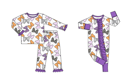 25.7.23 custom each style moq 5eta 4-6week Sibling Sister bow baby girl long sleeve pants sets and rompers match family design