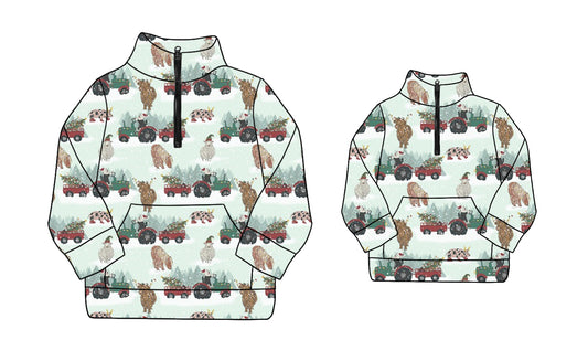 25.8.23 custom each style moq 5eta 4-6week Sibling Sister Christmas baby boy long sleeve top and adult top match design