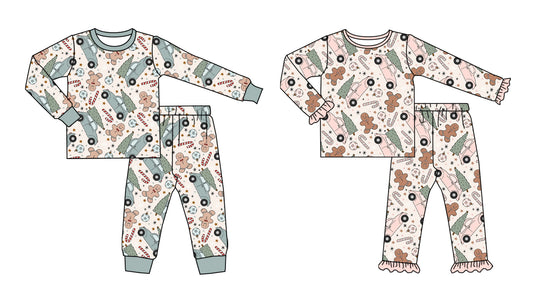 25.8.26 custom each style moq 5 eta 4-6week Sibling Sisters Christmas baby girl long sleeve pants sets 2