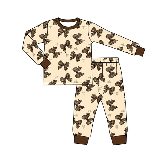 7.31 custom each style moq 5eta 4-6week Sibling Sister camouflage bow beige baby boys sets and rompers match family design