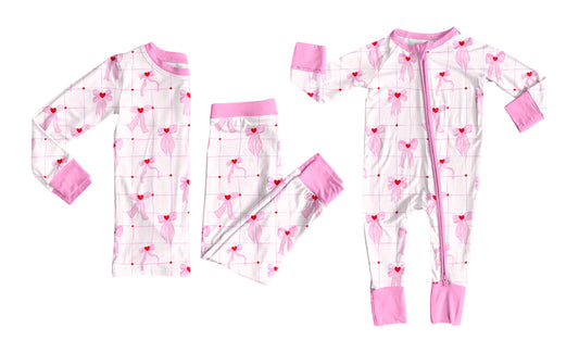 25.7.18 custom each style moq 5eta 4-6week Sibling Sister bow love pink baby girl long sleeve pants sets and rompers match family design