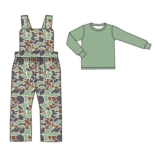 9.16 custom each style moq 5eta 4-6week baby girls clothes camouflage long sleeve suspender jumpsuit sets