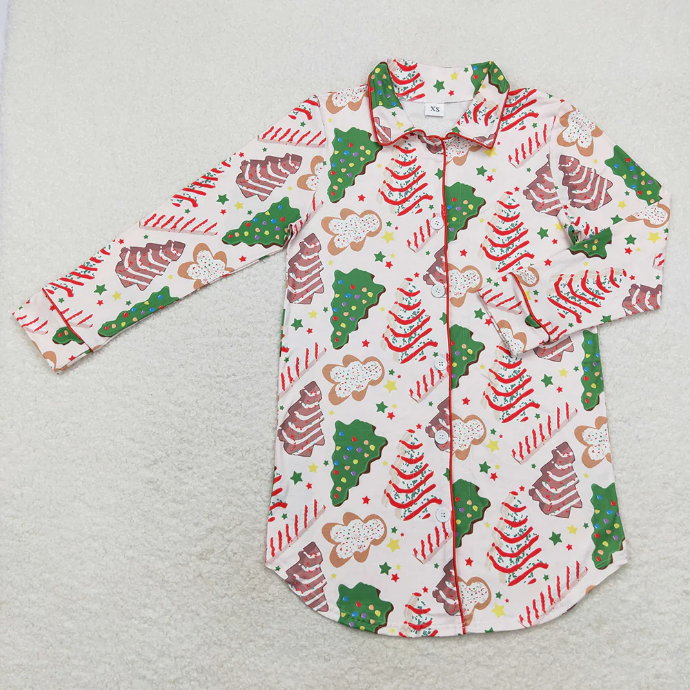RTS NO MOQ Sibling adult clothes Christmas Bow long sleeve tops