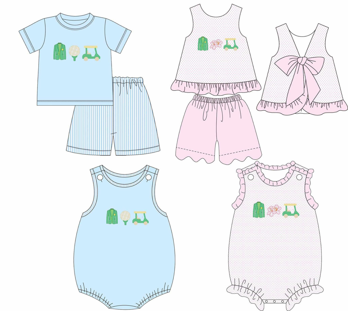 Custom moq 5 each style eta 6-7weeks baby girl clothes short sleeve shorts set 2 and rompers 2-25.8.28