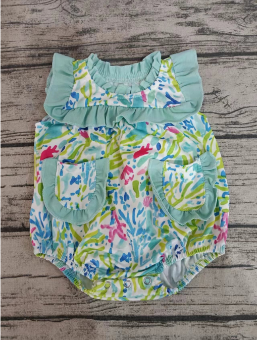 summer romper green