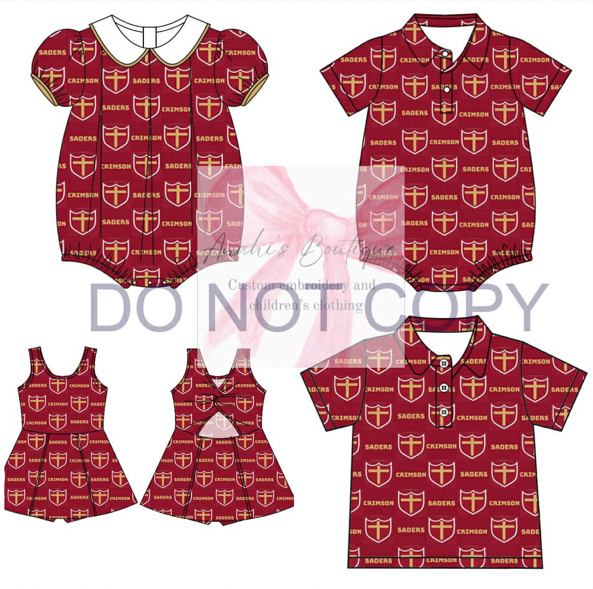 Custom moq 5 mix size milk silk eta 6-8weeks summer team blue baby girls clothes team sleeveless Maroon Letter Team Summer Series Cross Team