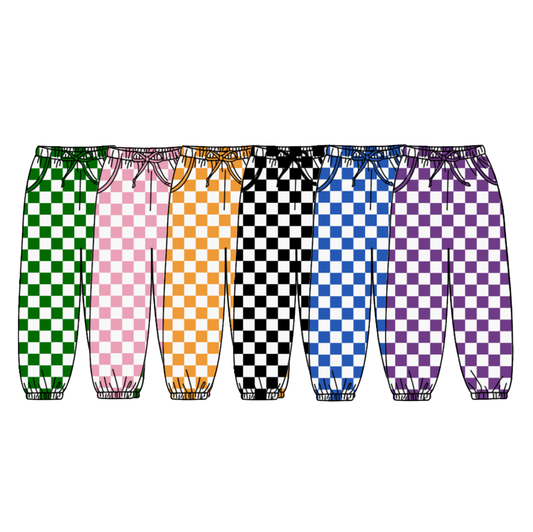 Custom moq 5 mix size milk silk summer teams baby boy clothes plaid long pants-25.9.5