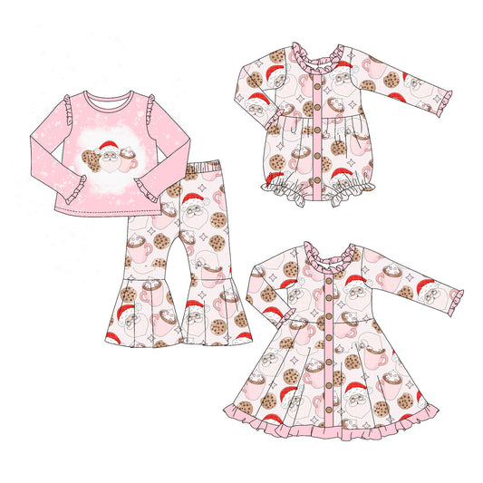 25.6.21 custom each style moq 5eta 4-6week Sibling Sisters Christmas baby girl long sleeve pants sets and dress and rompers match family design