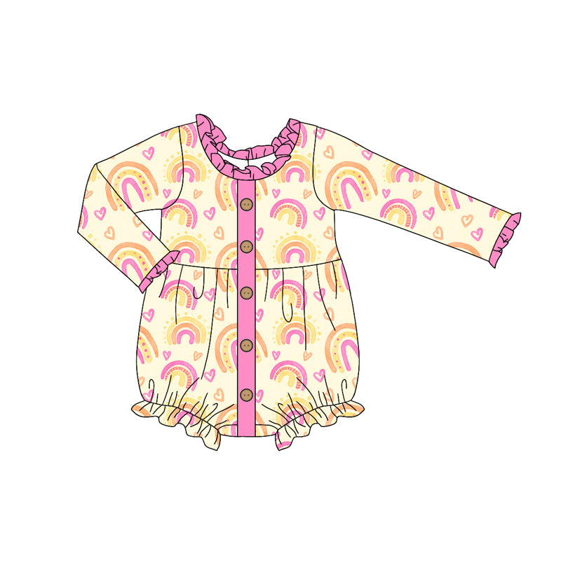 9.11 custom each style moq 5eta 4-6week Sibling Sister rainbow pink baby girl dress and rompers match family design