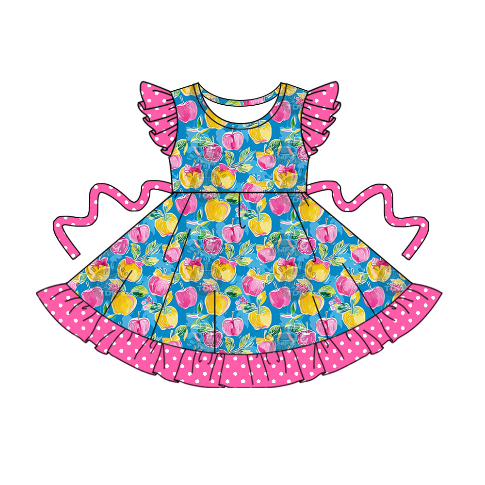 2.19 custom each style moq 5eta 4-6week Sibling Sister baby girl short sleeve dress and dress 3 match design