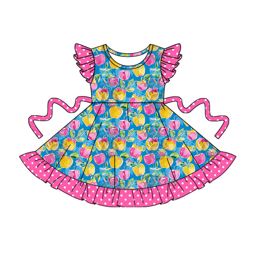 2.19 custom each style moq 5eta 4-6week Sibling Sister baby girl short sleeve dress and dress 3 match design