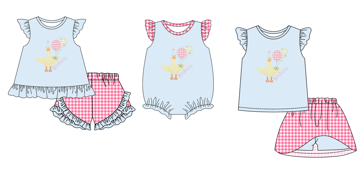 11.30 custom each style moq 5eta 4-6week Sibling Sister balloon baby girl short sleeve shorts sets and dress and rompers match family design