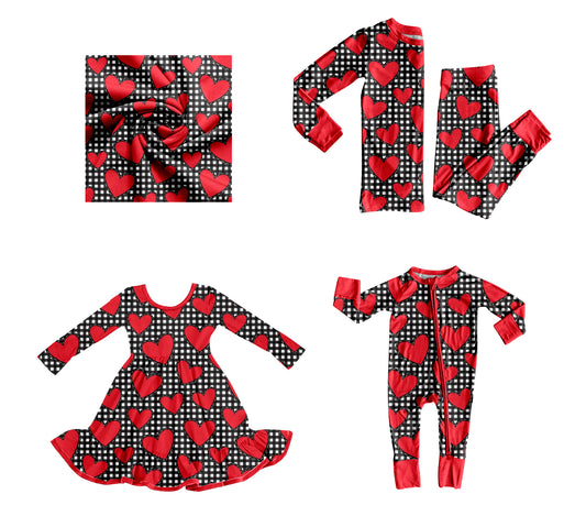25.9.11 custom each style moq 5eta 4-6week Sibling Sisters love baby girl long sleeve pants sets and dress and rompers match family design