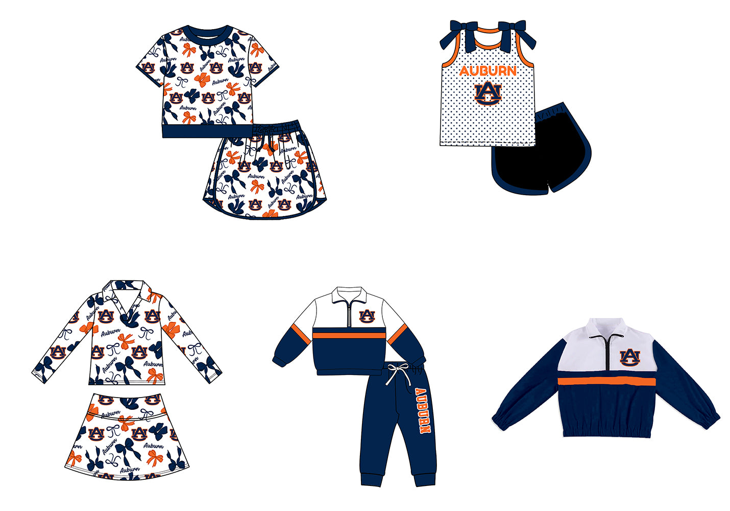 Custom moq 5 mix size summer teams Girls Polka Dot Top Shorts Set Top Skirt Short Set Zipper Pullover Pants Set