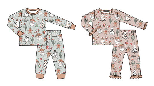25.8.26 custom each style moq 5 eta 4-6week Sibling Sisters Christmas baby girl long sleeve pants sets 2