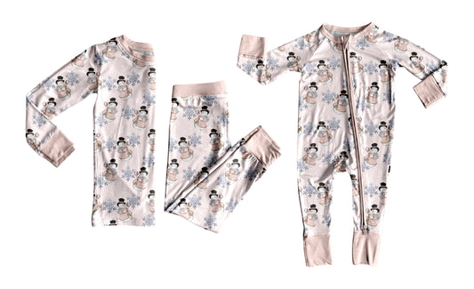 25.7.3 custom each style moq 5eta 4-6week Sibling Sisters snowman baby boy long sleeve pants sets and rompers match family design