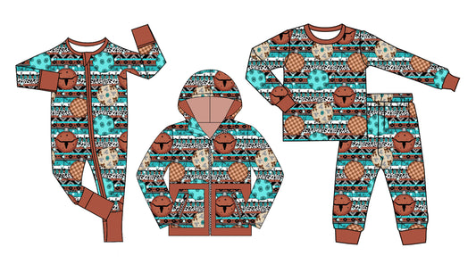 25.8.27 custom each style moq 5eta 4-6week Sibling Sisters cow head bow baby boy long sleeve pants sets and romper and top match family design