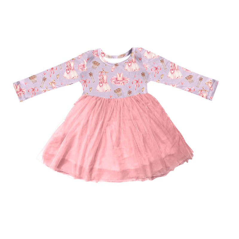 5.30 custom each style moq 5eta 4-6week Sibling Sister ballet shoes pink baby girls pajama outfits and dress and baby romper match family design