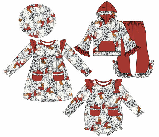 25.7.26 custom each style moq 5eta 4-6week Sibling Sisters Christmas baby girl long sleeve pants sets and dress and rompers match family design