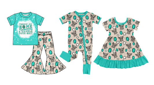 25.5.22 custom each style moq 5eta 4-6week Sibling Sisters baby girl short sleeve pants sets and dress and rompers match family design