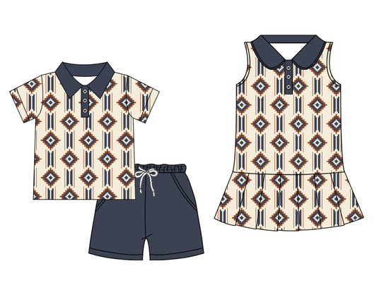 25.9.30 custom each style moq 8 eta 6-8week Sibling Sister baby short sleeve shorts sets and dress match design