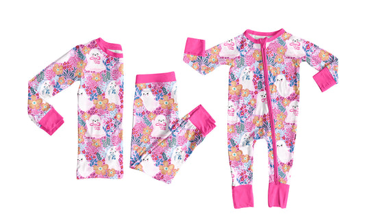 25.7.16 custom each style moq 5eta 4-6week Sibling Sister ghost baby girl long sleeve pants sets and rompers match family design