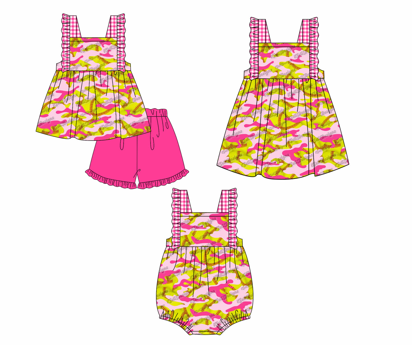 12.12 custom each style moq 5eta 4-6week Sibling Sister baseball baby girl short sleeve shorts sets and dress and rompers match family design