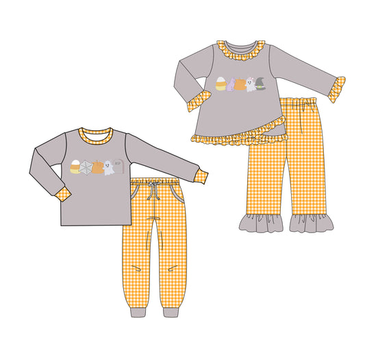 25.6.10 custom each style moq 5eta 4-6week Sibling Sisters baby girl long sleeve pants sets 1 and sets 2 match family design