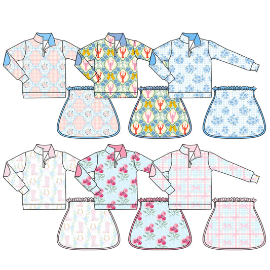 25.5.24 custom each style moq 5eta 4-6week Sibling Sister baby girl long sleeve shorts sets 1 and set 6 match design