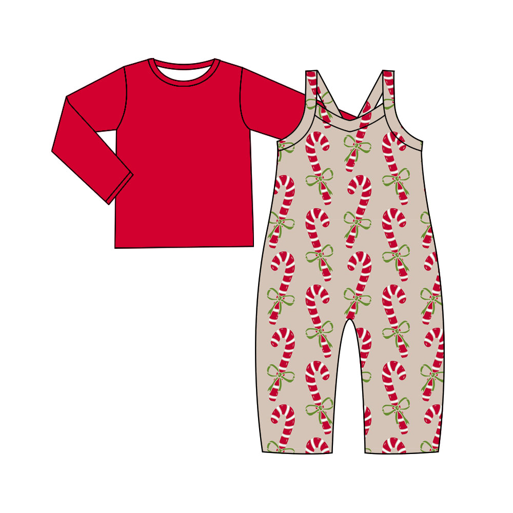 9.12 custom each style moq 5eta 4-6week baby boy clothes Christmas red long sleeve suspender pants sets