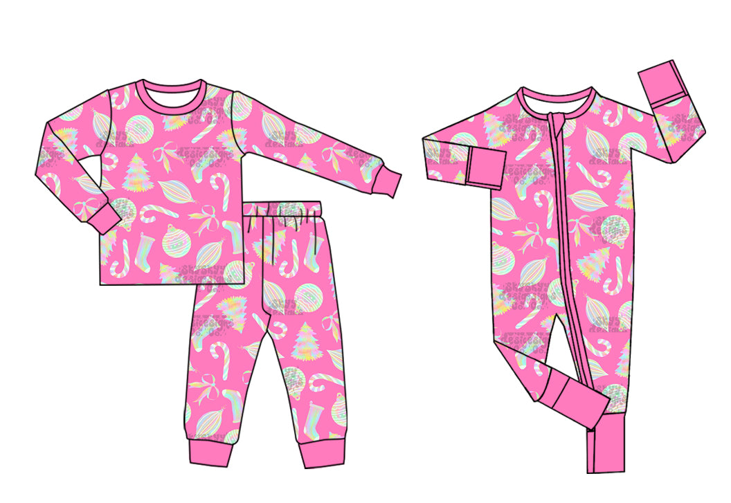 25.5.29 custom each style moq 5eta 4-6week Sibling Sisters Christmas trees baby girl long sleeve pants sets and rompers match family design