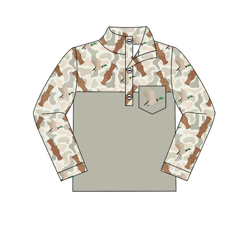 9.26 custom each style moq 5 eta 4-6week baby boys clothes duck long sleeve top