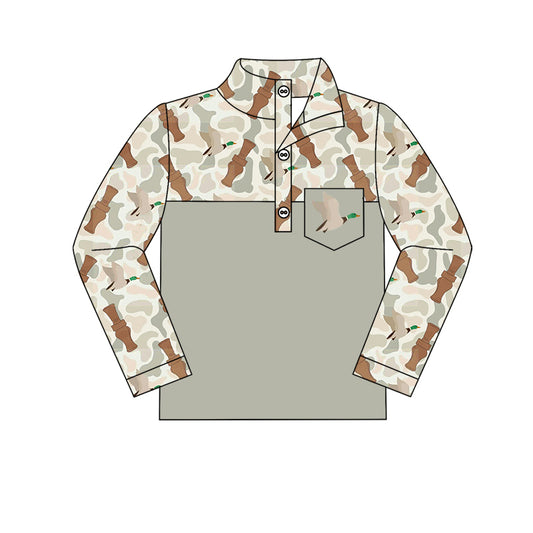 9.26 custom each style moq 5 eta 4-6week baby boys clothes duck long sleeve top