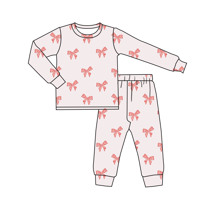 9.5 custom each style moq 5eta 4-6week Sibling Sister bow pink baby girl sets and rompers match family design