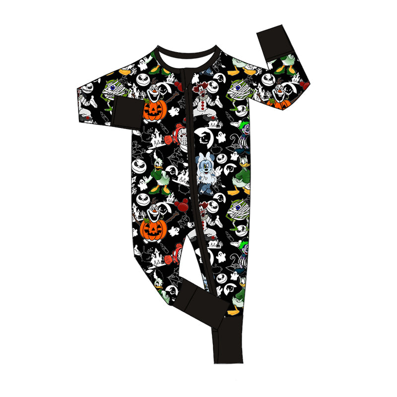 7.19 custom each style moq 5eta 4-6week Sibling Sister smiley pumpkin and black baby boys sets and rompers match family design