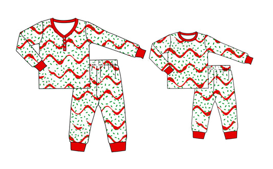 25.5.15 custom each style moq 5eta 4-6week Sibling Sister long sleeve pants sets and adult sets match design