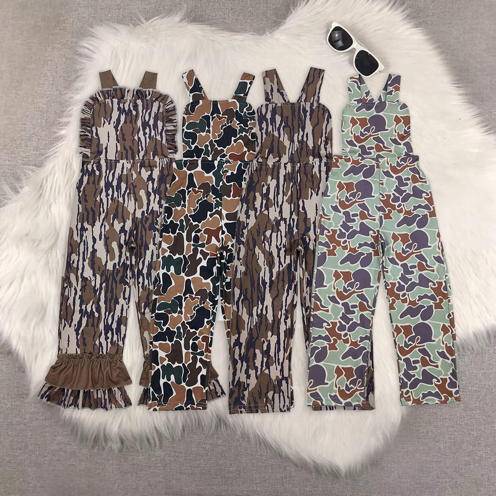 RTS baby girls and boys clothes camouflage Short Sleeve rompers