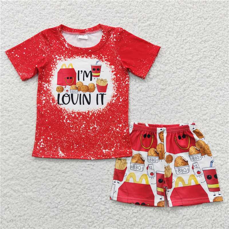 RTS NO MOQ Boys short-sleeved shirt pants clothing set and shorts sets