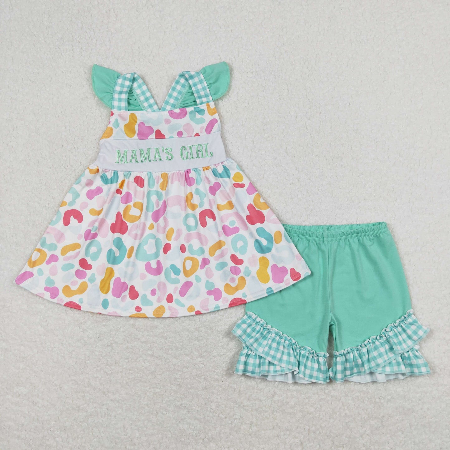 Baby Girl clothes embroidery MAMA GIRL Shirt Shorts Summer Rompers Outfits Romper Clothes Sets