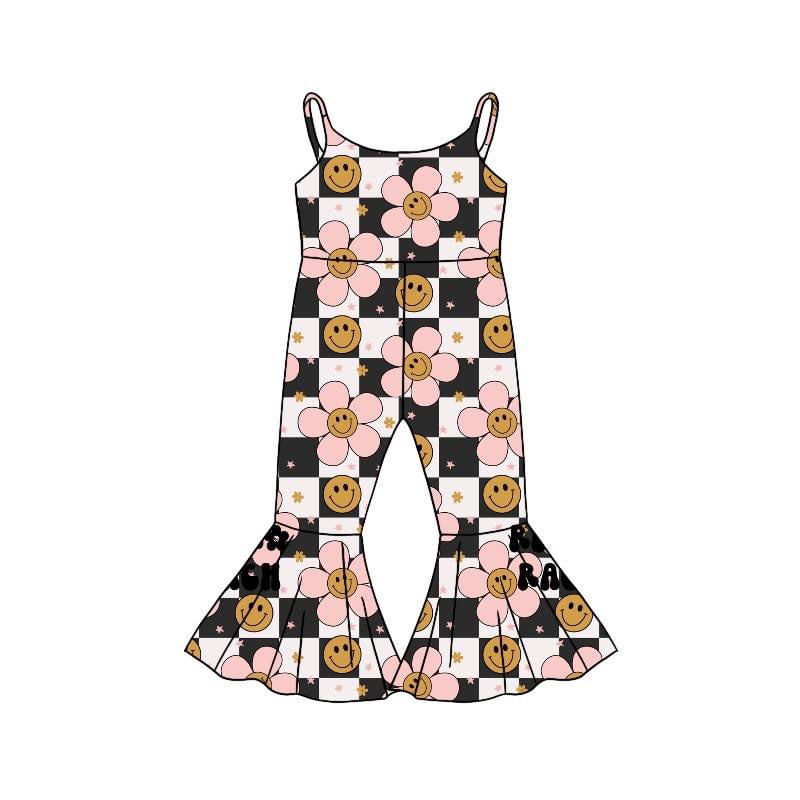 Girls smile sun flower bodysuit
