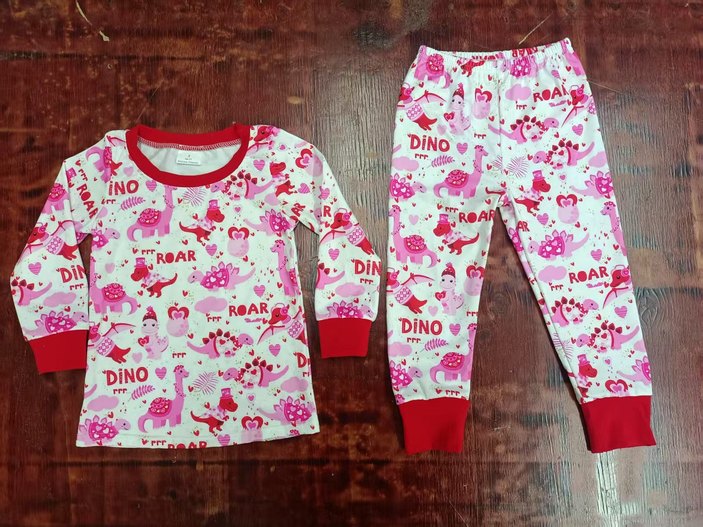 Custom moq 3 eta 6-7weeks baby girl clothes bow pink long-sleeved top and pants set