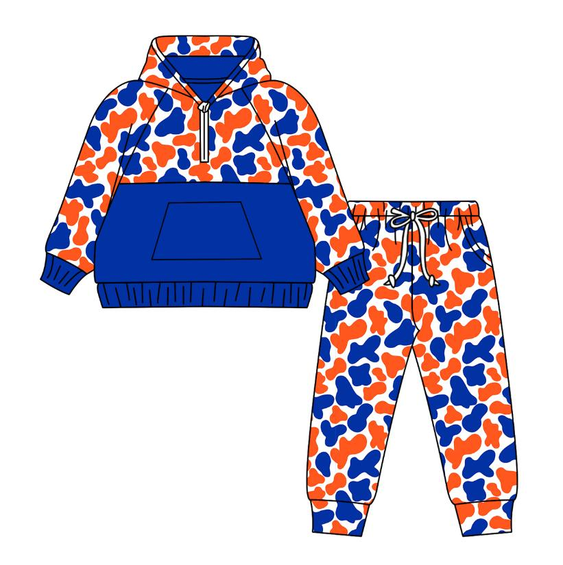 Custom moq 5 each style eta 6-7weeks baby boy clothes camouflage long sleeve pants sets and top and pants-25.8.5