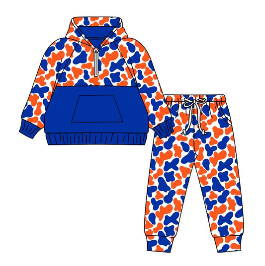 Custom moq 5 each style eta 6-7weeks baby boy clothes camouflage long sleeve pants sets and top and pants-25.8.5