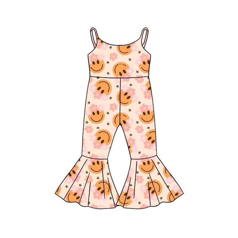 Girls smile sun flower bodysuit