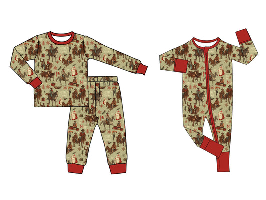 25.5.9 custom each style moq 5eta 4-6week Sibling Sisters riding horse baby boy long sleeve pants sets and rompers match family design
