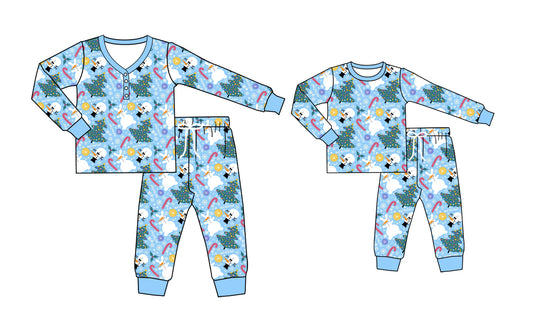 25.5.15 custom each style moq 5eta 4-6week Sibling Sister long sleeve pants sets and adult sets match design